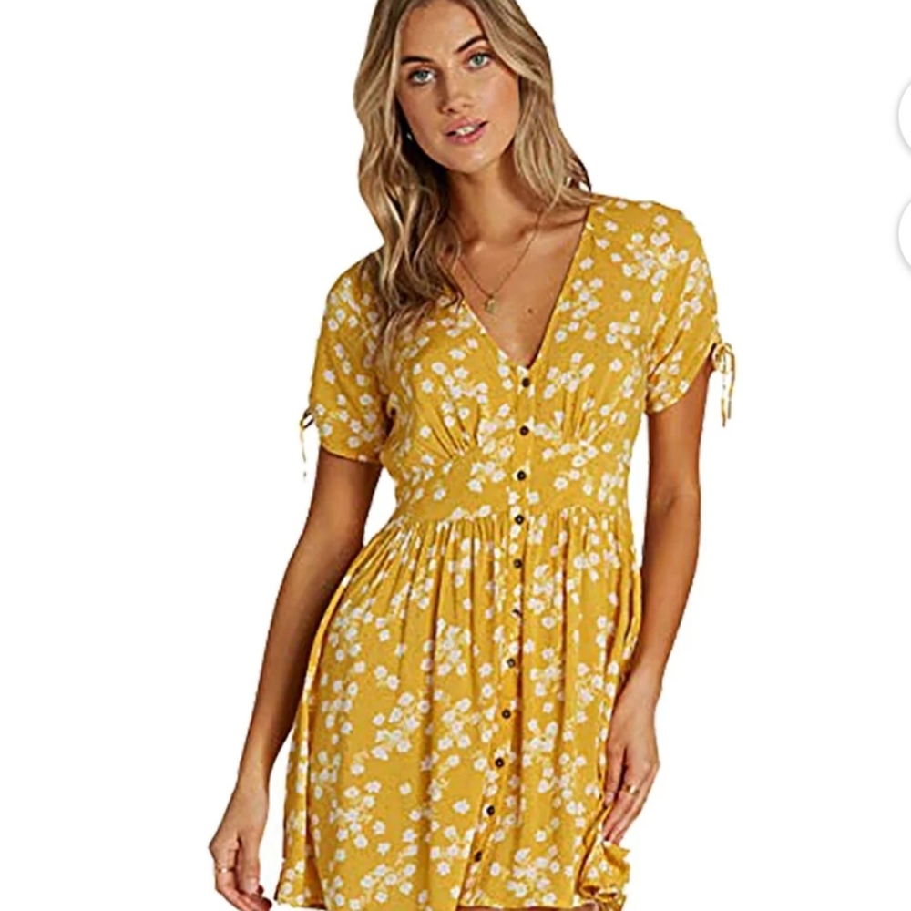 NWT Billabong Twirl Twist Floral Dress - Picture 10 of 13
